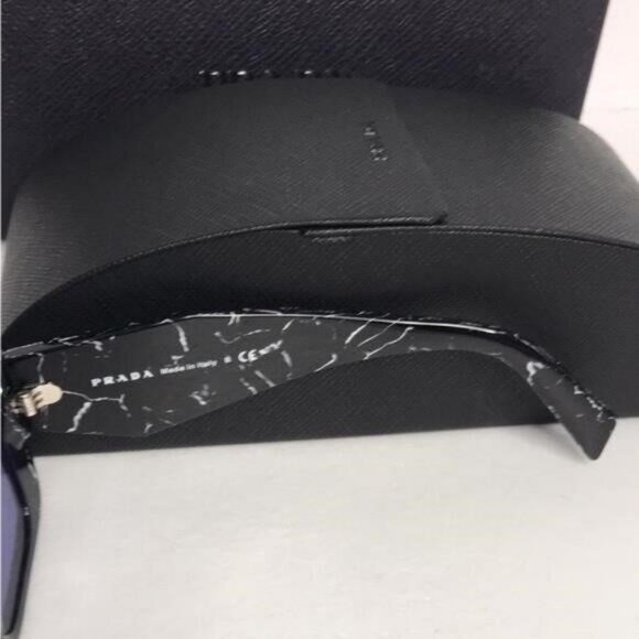 Authentic- New - PRADA Oversized Woman Sunglasses 0PR 08YS Havana Black/White - Picture 4 of 11